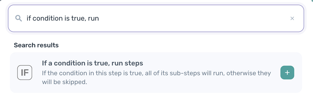 If condition step - axiom.ai