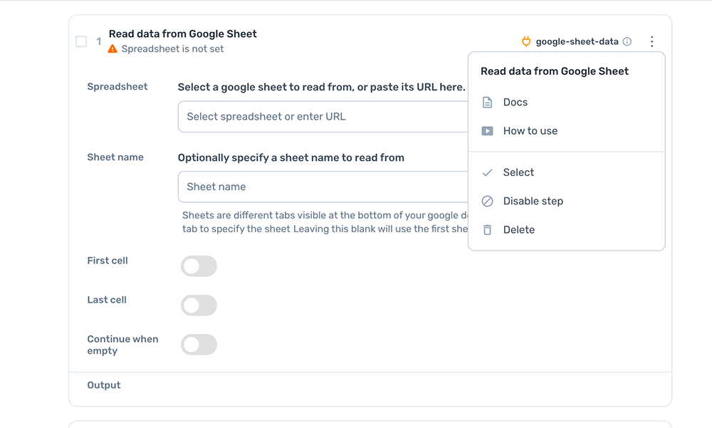 new help panel for steps - axiom.ai